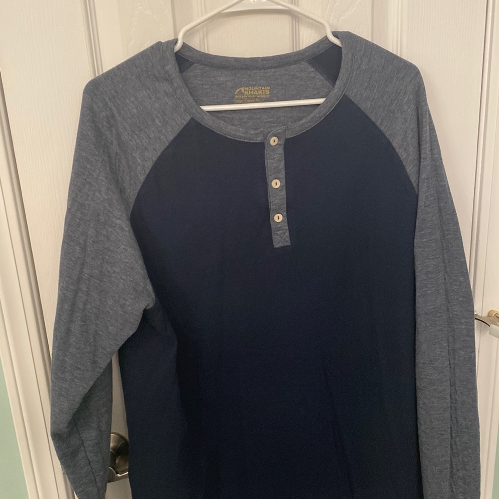 Mountain Khaki men’s Henley shirt.